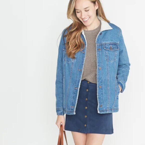 Marine Layer River Denim Sherpa Jacket - Picture 4 of 12